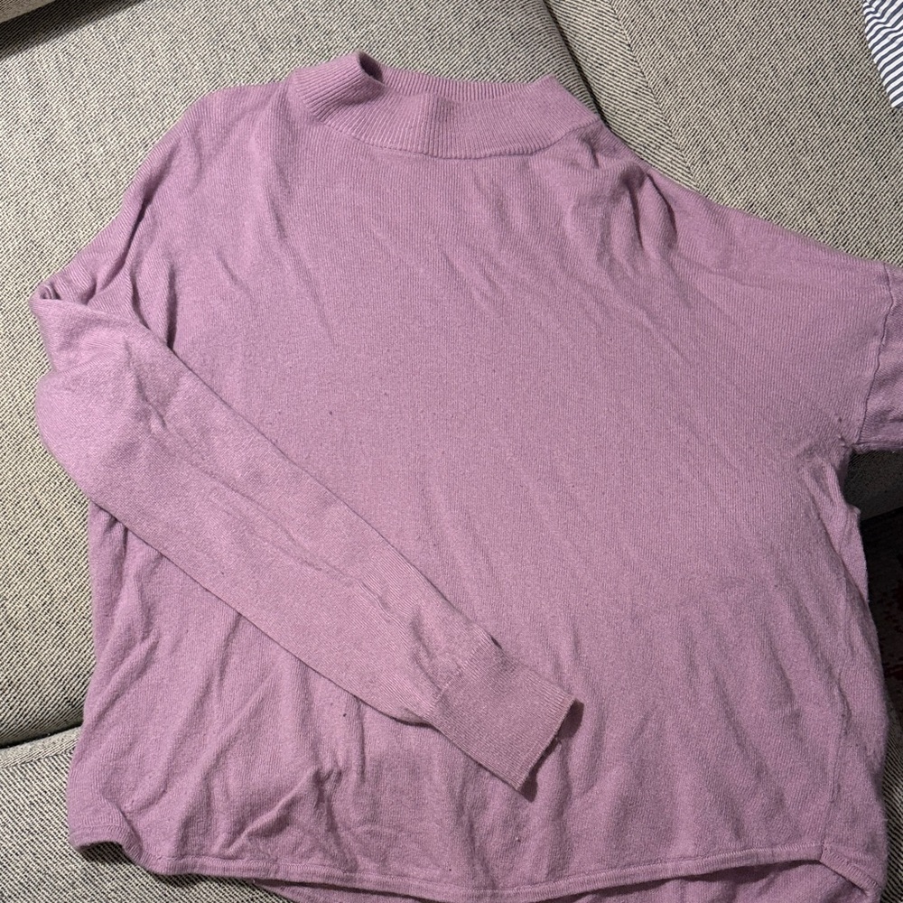 Madewell Mauve Mock Neck Sweater